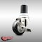 Service Caster 3 Inch 316SS Black Polyurethane Swivel 1-7/8 Inch Expanding Stem Caster Brake SCC-SS316EX20S314-PPUB-BLK-TLB-178 - alternate 3